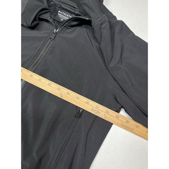 Athleta Full Zip Black Bomber Casual Light Weight Jacket Size Small - Picture 3 of 6